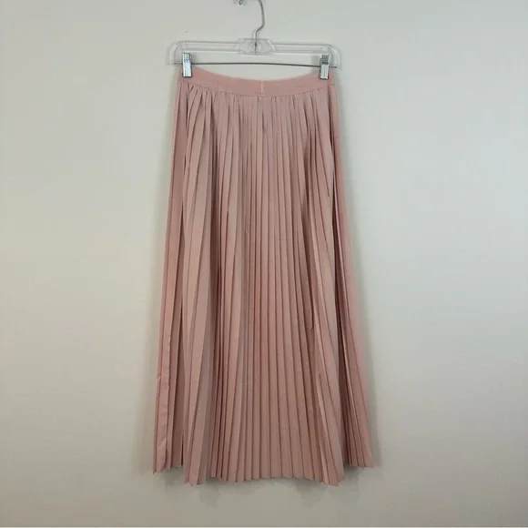 Aerie | Light Pink Balletcore Maxi Pleated Elastic Waist Skirt Small - Picture 6 of 6